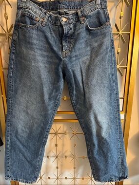 Zara Medium Blue Straight Jeans